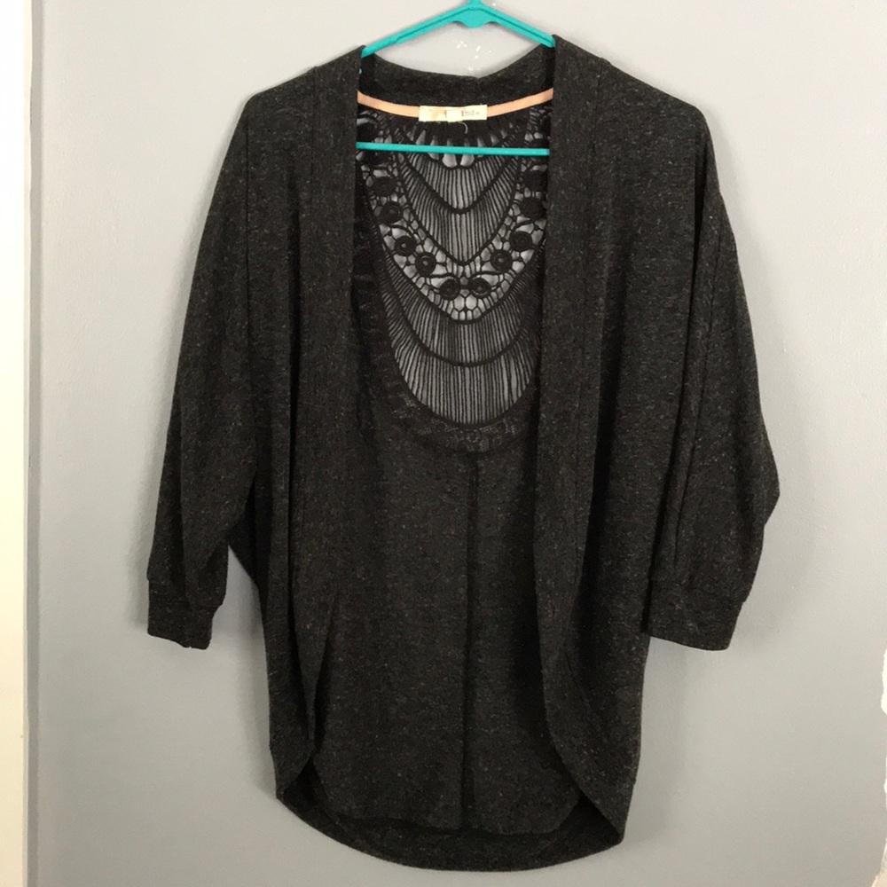 Dark gray cardigan